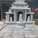 濮阳芝麻白中国黑石材套墓 花岗岩墓碑