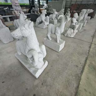 濮阳芝麻白雕刻 十二生肖 异形雕刻