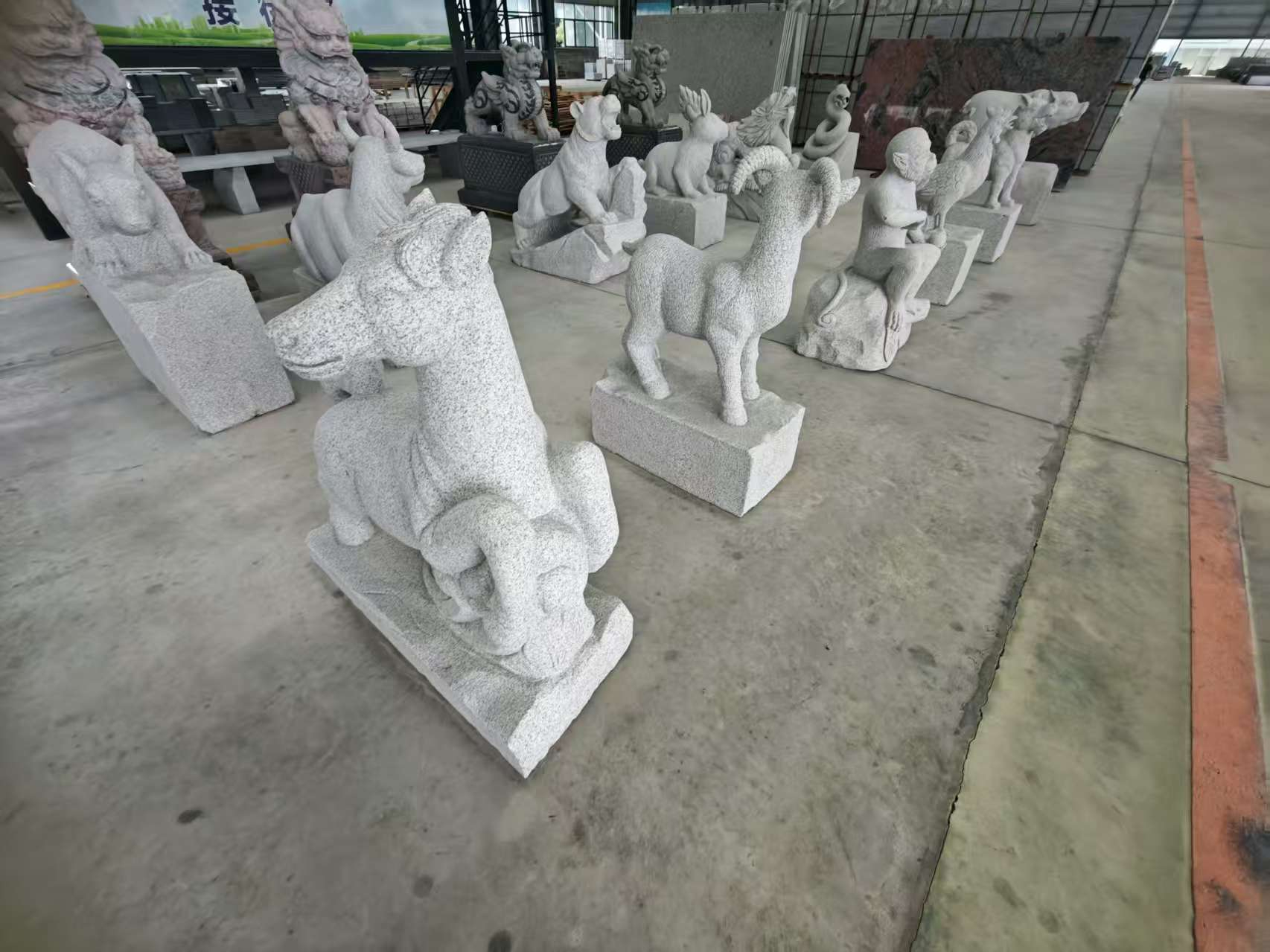 濮阳芝麻白雕刻 十二生肖 异形雕刻