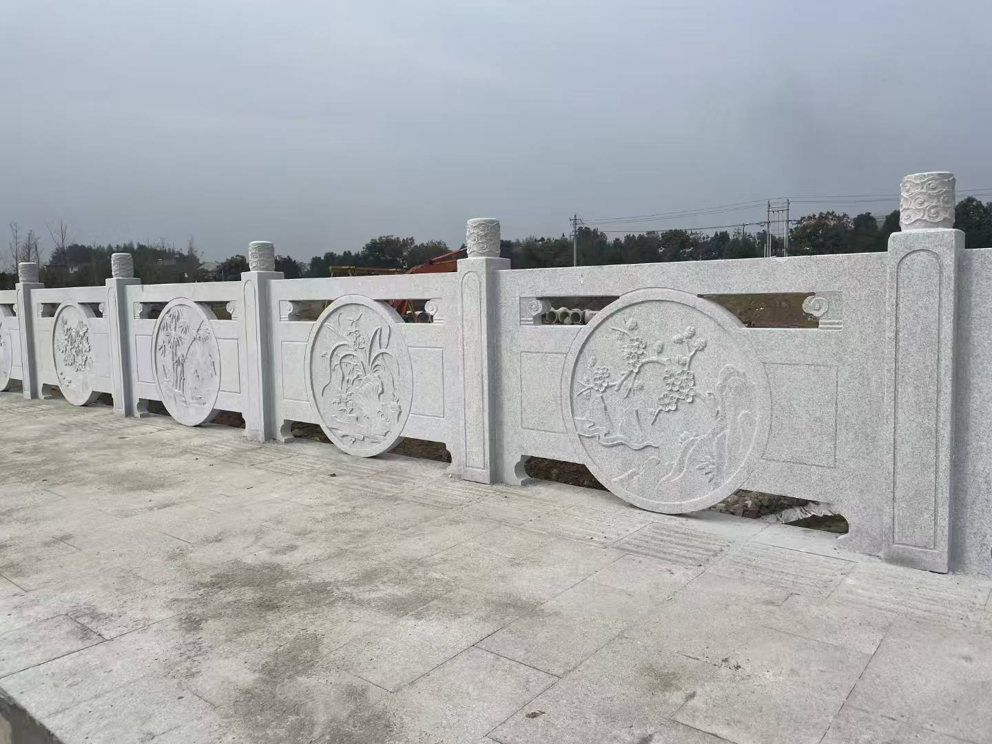 濮阳芝麻白河道栏杆 石材栏杆