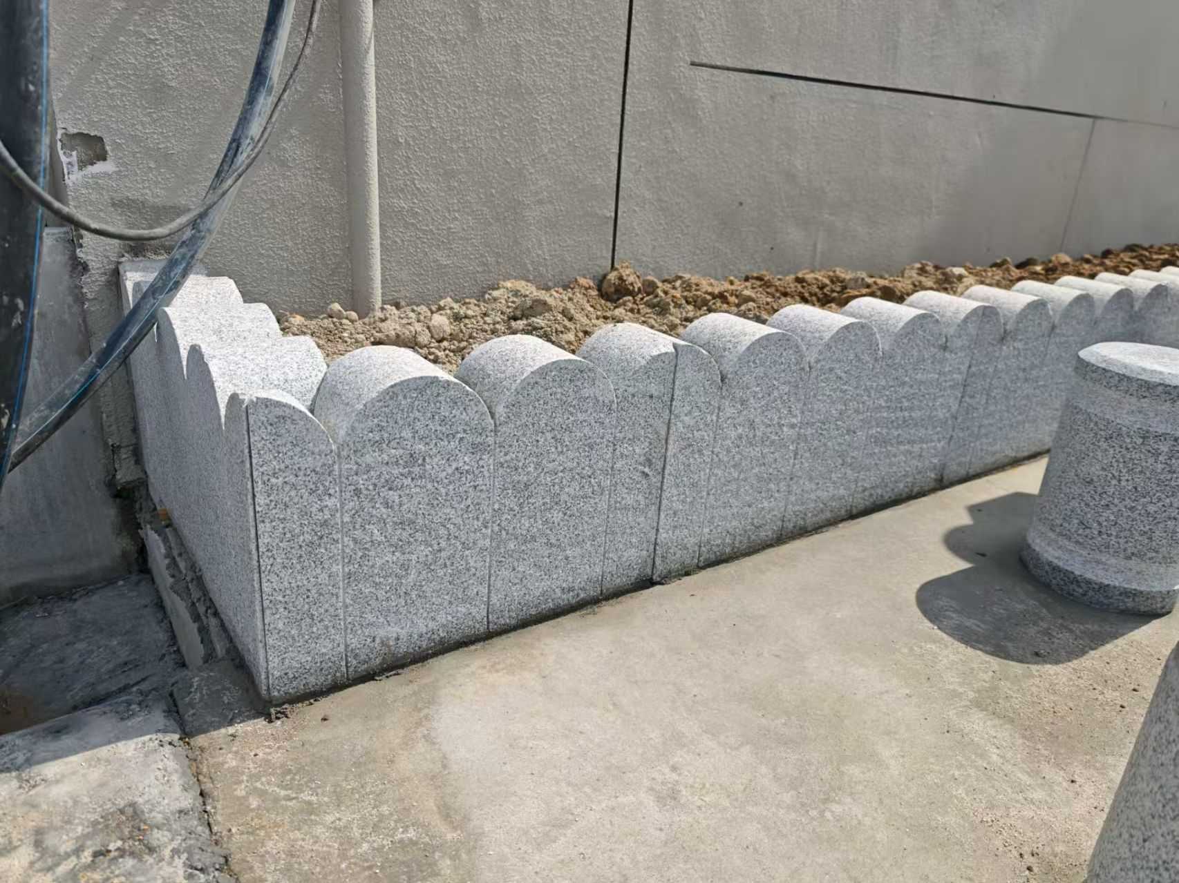 濮阳芝麻白花边石  围边石